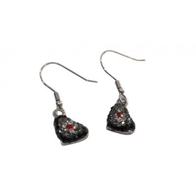 BD JEWELERY Γυναικειο σκουλαρικι απο ατσαλι 3,5CM χρωμα μαυρο