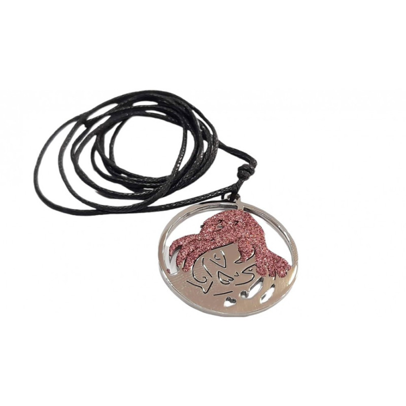 BD JEWELERY Γυναικειο Νεανικο κολιε μενταγιον ατσαλι με κορδονι 50cm 598018614 - KalliopiSilver