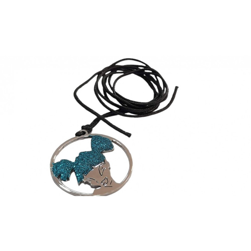 BD JEWELERY Γυναικειο Νεανικο κολιε μενταγιον ατσαλι με κορδονι 50cm 598018615 - KalliopiSilver