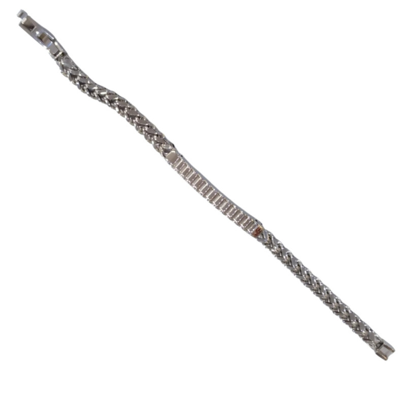 Visetti Βραχιόλι ατσαλι χειροπεδα ασημι 21A-BR004S - KalliopiSilver Visetti Βραχιόλι ατσαλι χειροπεδα ασημι 21A-BR004S - KalliopiSilver