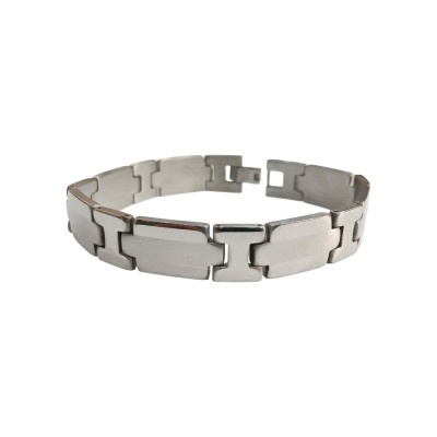Kalliopisilver Ανδρικο βραχιολι ατσαλι ασημι 1χ21cm 306100323 Kalliopisilver Ανδρικο βραχιολι ατσαλι ασημι 1χ21cm 306100323