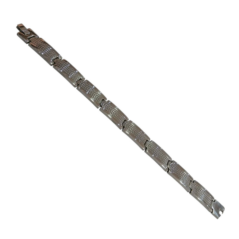 Kalliopisilver Ανδρικο βραχιολι ατσαλι ασημι 1,5χ23cm 306100760-001