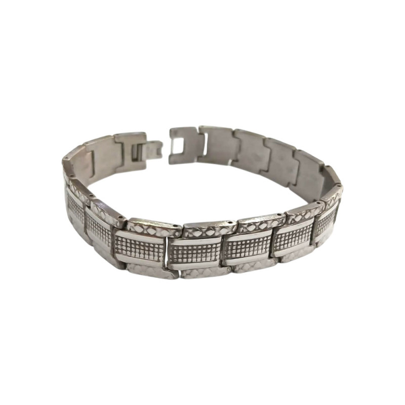 Kalliopisilver Ανδρικο βραχιολι ατσαλι ασημι 1,4χ21cm 306100760-003 Kalliopisilver Ανδρικο βραχιολι ατσαλι ασημι 1,4χ21cm 306100760-003