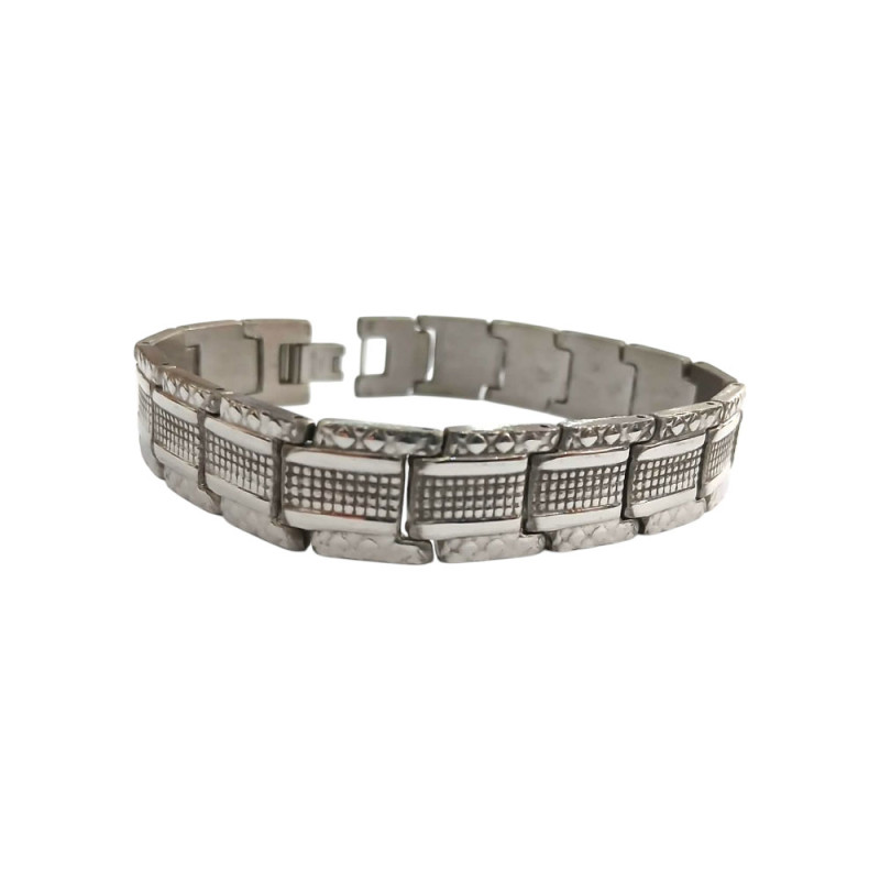 Kalliopisilver Ανδρικο βραχιολι ατσαλι ασημι 1,4χ21cm 306100760-003 Kalliopisilver Ανδρικο βραχιολι ατσαλι ασημι 1,4χ21cm 306100760-003