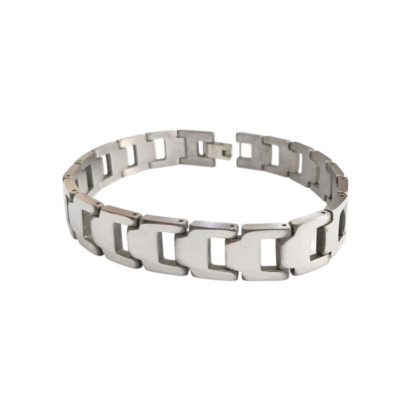 Kalliopisilver Ανδρικο βραχιολι ατσαλι ασημι 1,2χ22cm 306100916 Kalliopisilver Ανδρικο βραχιολι ατσαλι ασημι 1,2χ22cm 306100916