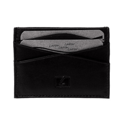 Ανδρικη Δερμάτινη Καρτοθήκη LAVOR 1-3310 Black - KalliopiSilver