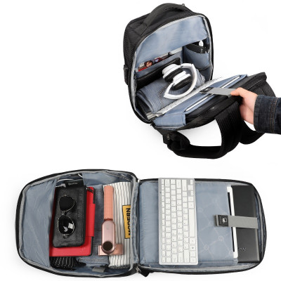 Ανδρικό Backpack LAPTOP Tigernu μαύρο T-B3655 (ΔΩΡΟ MULTI CHARGE CABLE) - KalliopiSilver