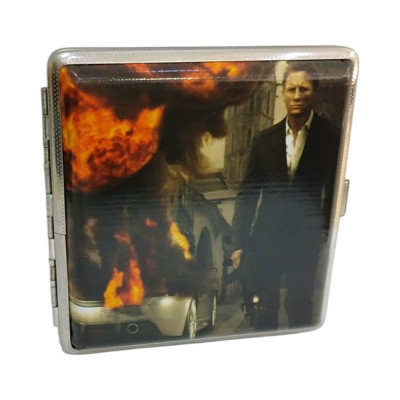 Μεταλλικη ταμπακιερα θεμα JAMES BOND 10χ10x1,5cm 43330-1 Μεταλλικη ταμπακιερα θεμα JAMES BOND 10χ10x1,5cm 43330-1