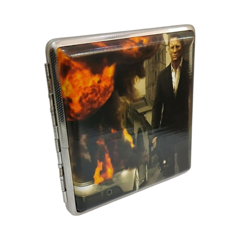 Μεταλλικη ταμπακιερα θεμα JAMES BOND 10χ10x1,5cm 43330-1 Μεταλλικη ταμπακιερα θεμα JAMES BOND 10χ10x1,5cm 43330-1