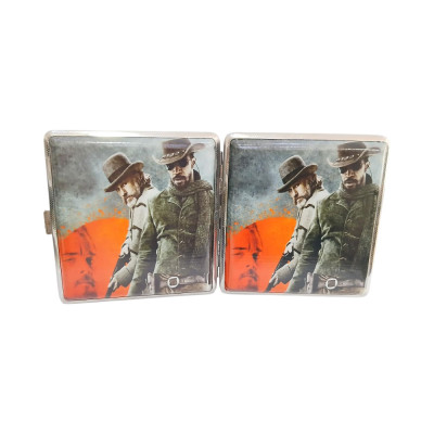 Μεταλλικη ταμπακιερα θεμα Πιστολερο 10χ10x1,5cm 43330-9