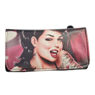 Καπνοσακουλα καπνοθηκη συνθετικη σχεδιο Pin Up Girl 14x8cm 44607-014-20 Καπνοσακουλα καπνοθηκη συνθετικη σχεδιο Pin Up Girl 14x8cm 44607-014-20