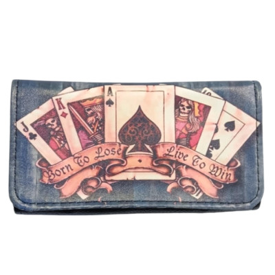 Καπνοσακουλα καπνοθηκη συνθετικη σχεδιο CARDS 14x8cm 44607-014-3