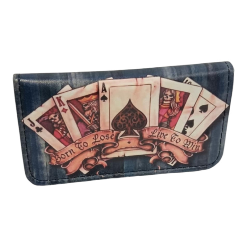Καπνοσακουλα καπνοθηκη συνθετικη σχεδιο CARDS 14x8cm 44607-014-3 - KalliopiSilver