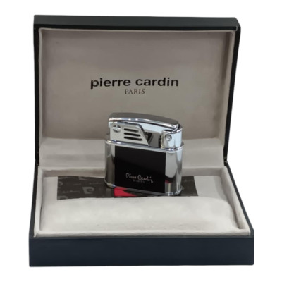 Αναπτήρας PIERRE CARDIN Υγραερίου ασημι μαυρο χρωμα 5χ5χ2cm 45444-100 - KalliopiSilver