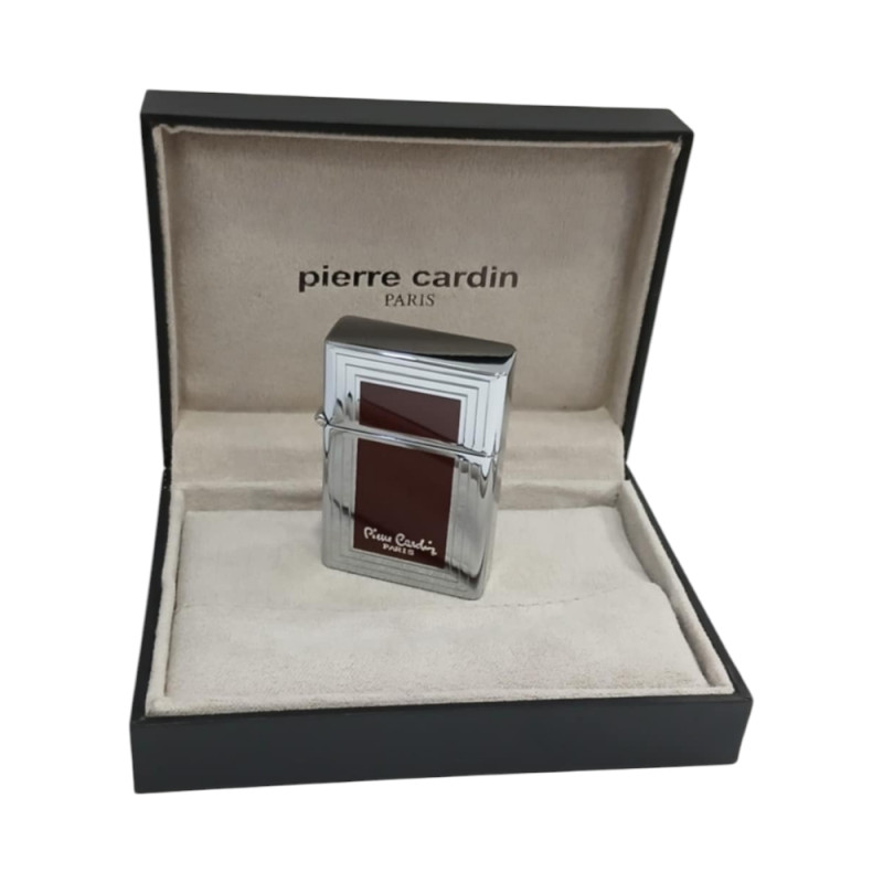 Αναπτήρας PIERRE CARDIN Υγραερίου ασημι μπορντο χρωμα 5,5χ4χ1cm 45451-200 - KalliopiSilver