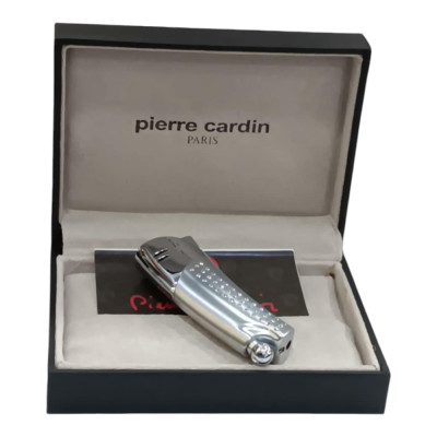 Αναπτήρας PIERRE CARDIN ασημι χρωμα με στρας 7,5χ3cm 45456-100 - KalliopiSilver