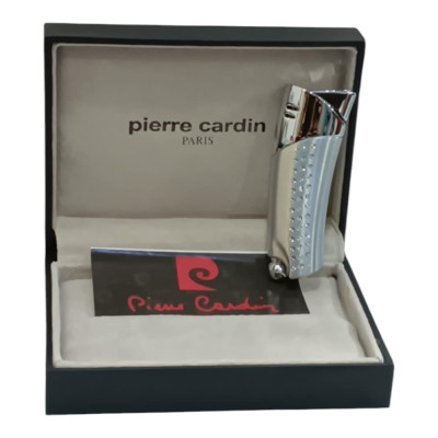 Αναπτήρας PIERRE CARDIN ασημι χρωμα με στρας 7,5χ3cm 45456-100 - KalliopiSilver