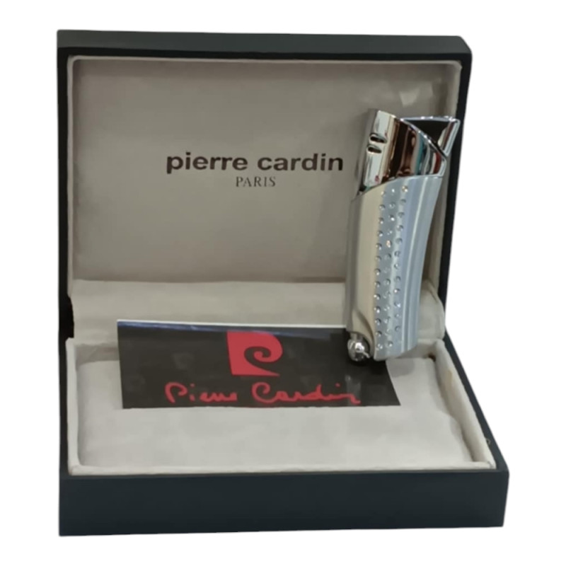 Αναπτήρας PIERRE CARDIN ασημι χρωμα με στρας 7,5χ3cm 45456-100 - KalliopiSilver