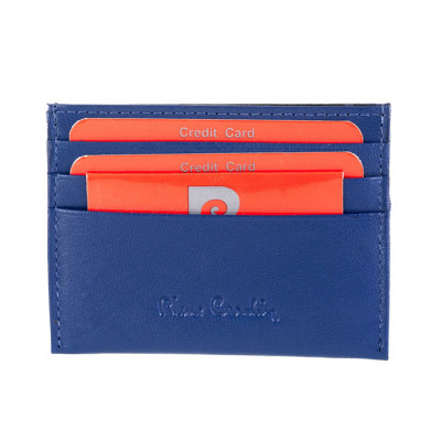 Pierre Cardin Καρτοθήκη από Γνήσιο Δέρμα μπλε με RFID 475-TILAK42-blue