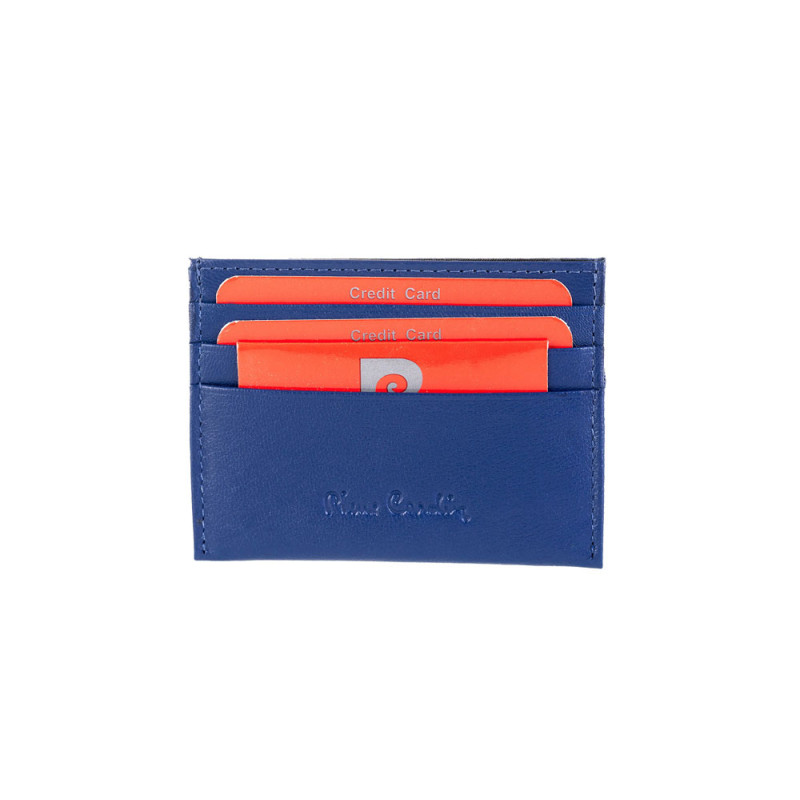 Pierre Cardin Καρτοθήκη από Γνήσιο Δέρμα μπλε με RFID 475-TILAK42-blue - KalliopiSilver