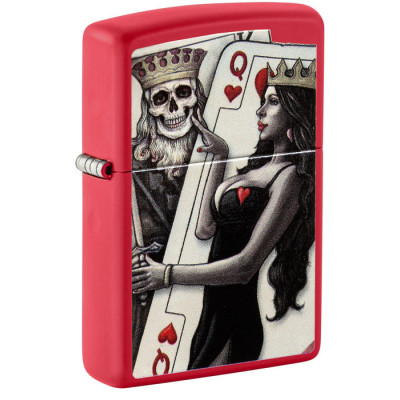 Αναπτήρας Zippo 48624 σε Κόκκινο χρώμα Skull King Queen