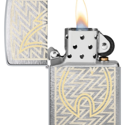Αναπτήρας Zippo 48635 Tread Flame Design, Steel, Ασημί