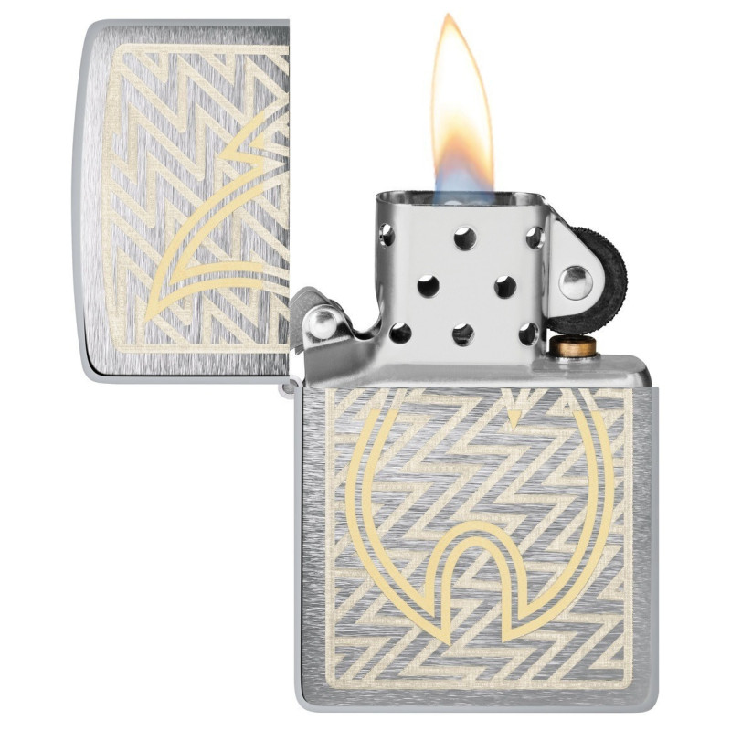 Αναπτήρας Zippo 48635 Tread Flame Design, Steel, Ασημί - KalliopiSilver