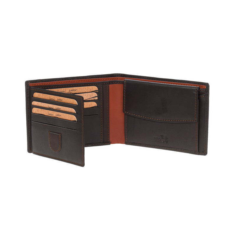 Ανδρικο Δερμάτινο Πορτοφόλι με RFID LAVOR-5114-BROWN - KalliopiSilver