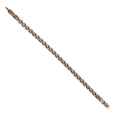 Ανδρικο βραχιολι VISETTI ατσαλι ασημι χρυσο 22cm 51C-BR357SG - KalliopiSilver
