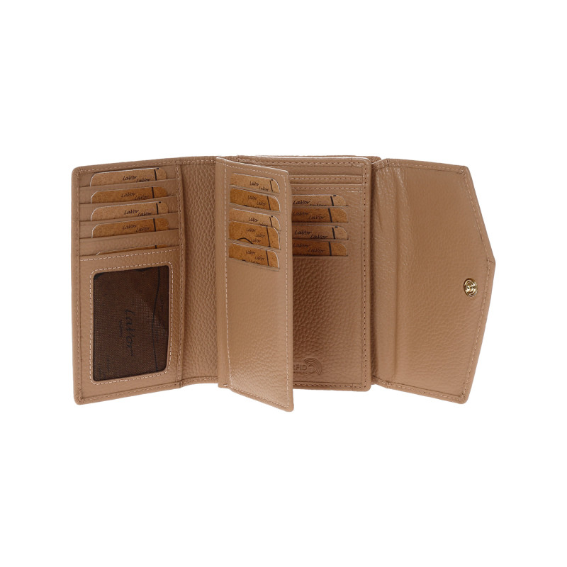 Γυναικειο δερματινο πορτοφολι Μεσαίου μεγέθους Lavor Lavor-1-6000-NUDE - KalliopiSilver