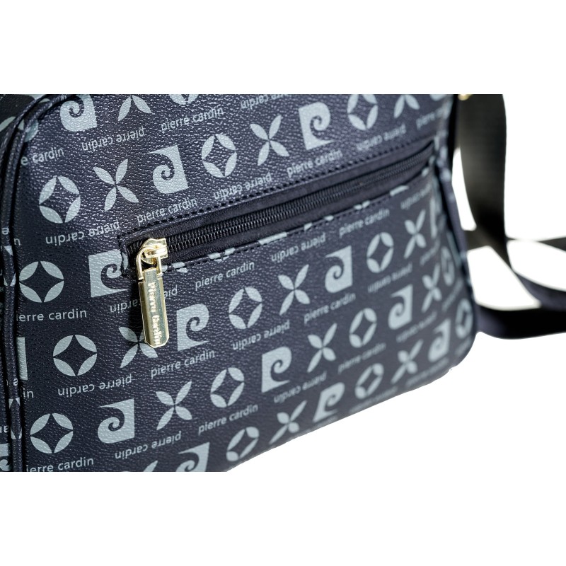 Pierre Cardin Messenger Bag μαυρη με Printed Logos & Ρυθμιζόμενο Λουρί 60271-GN06-black - KalliopiSilver Pierre Cardin Messenger Bag μαυρη με Printed Logos & Ρυθμιζόμενο Λουρί 60271-GN06-black - KalliopiSilver