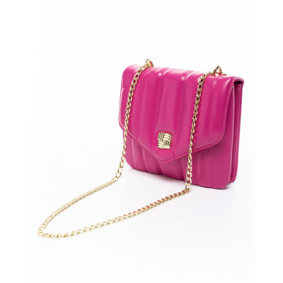 Τσάντα ώμου χιαστι VETA SHARON magenta καπιτονέ 6041-5 - KalliopiSilver