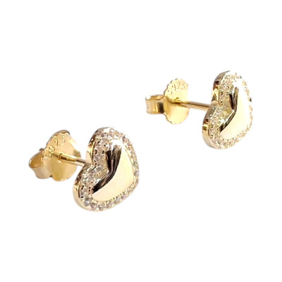 PRINCE SILVERO Γυναικεια Aσημενια σκουλαρικια ΧΡΥΣΑ σχεδιο καρδια με ζιργκον 6TU-SC041-3 PRINCE SILVERO Γυναικεια Aσημενια σκουλαρικια ΧΡΥΣΑ σχεδιο καρδια με ζιργκον 6TU-SC041-3