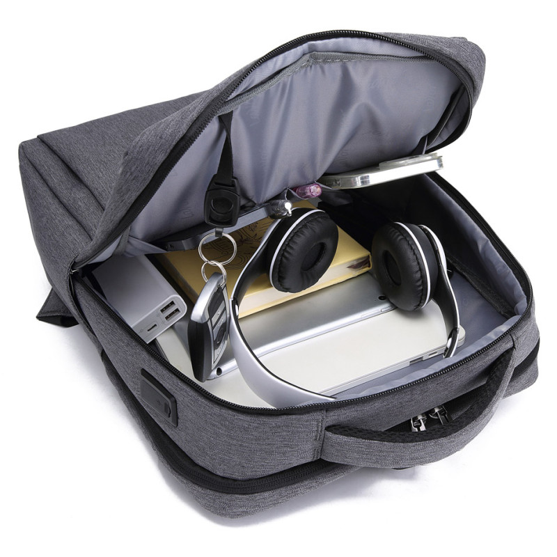 Lavor Ανδρικο Backpack Σακίδιο Πλάτης γκρι Lavor-701 grey - KalliopiSilver