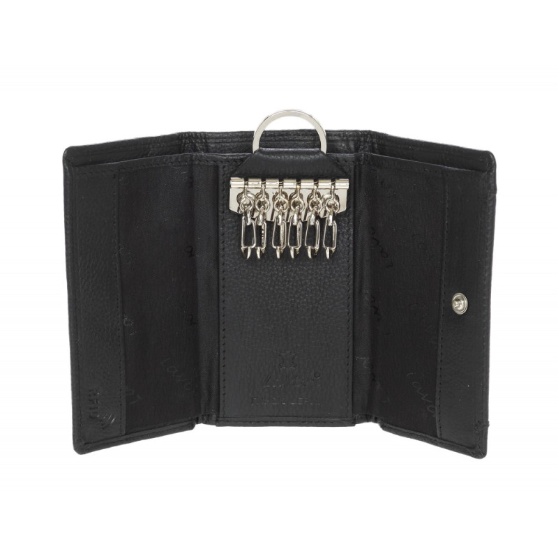 ΔΕΡΜΑΤΙΝΗ ΚΛΕΙΔΟΘΗΚΗ LAVOR 7243 BLACK - KalliopiSilver