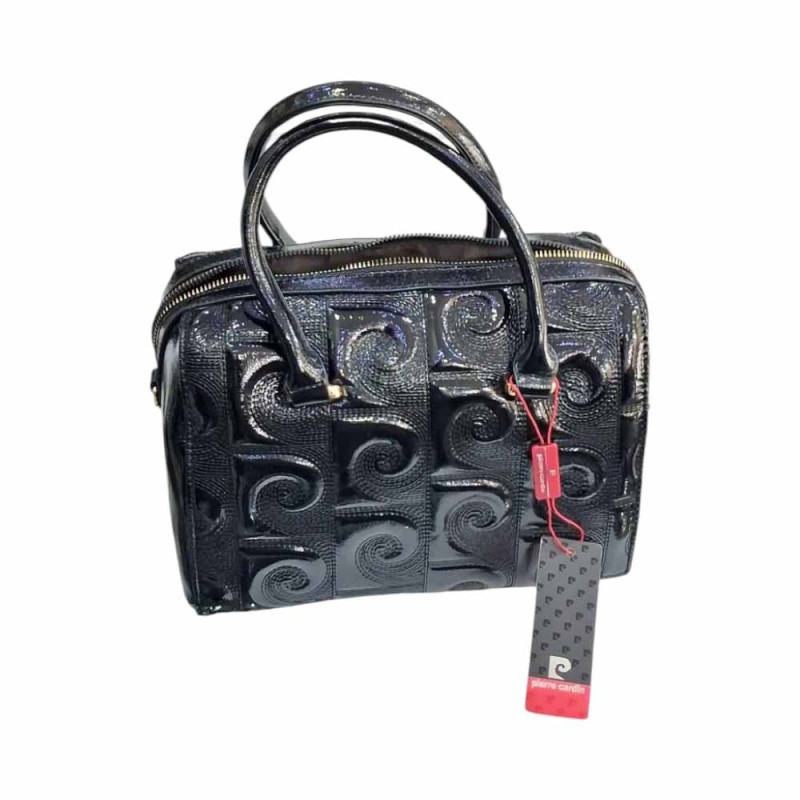 Τσάντα Χειρός Pierre Cardin Μαύρη από Eco Leather με αναγλυφο σχεδιο 8766-JULY14-black Τσάντα Χειρός Pierre Cardin Μαύρη από Eco Leather με αναγλυφο σχεδιο 8766-JULY14-black