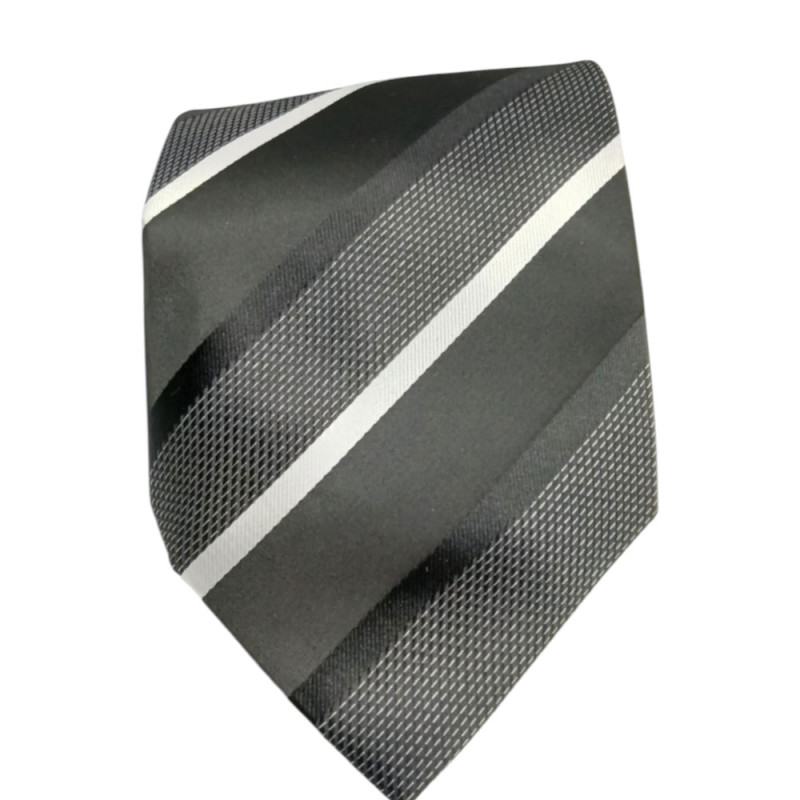 PIERRE CARDIN Σετ Δωρου SATIN SILK Γραβατα ριγε με Μανικετοκουμπα σε μαυρο γκρι χρωμα 90249-170 - KalliopiSilver PIERRE CARDIN Σετ Δωρου SATIN SILK Γραβατα ριγε με Μανικετοκουμπα σε μαυρο γκρι χρωμα 90249-170 - KalliopiSilver