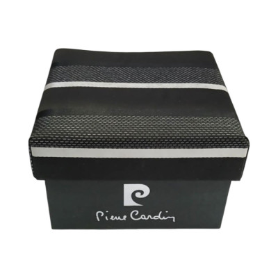 PIERRE CARDIN Σετ Δωρου SATIN SILK Γραβατα ριγε με Μανικετοκουμπα σε μαυρο γκρι χρωμα 90249-170 - KalliopiSilver PIERRE CARDIN Σετ Δωρου SATIN SILK Γραβατα ριγε με Μανικετοκουμπα σε μαυρο γκρι χρωμα 90249-170 - KalliopiSilver