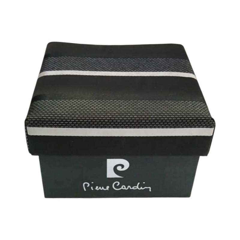 PIERRE CARDIN Σετ Δωρου SATIN SILK Γραβατα ριγε με Μανικετοκουμπα σε μαυρο γκρι χρωμα 90249-170 - KalliopiSilver PIERRE CARDIN Σετ Δωρου SATIN SILK Γραβατα ριγε με Μανικετοκουμπα σε μαυρο γκρι χρωμα 90249-170 - KalliopiSilver