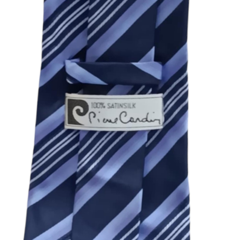 PIERRE CARDIN Σετ Δωρου SATIN SILK Γραβατα ριγε με Μανικετοκουμπα σε μπλε γαλαζιο χρωμα 90249-220 - KalliopiSilver PIERRE CARDIN Σετ Δωρου SATIN SILK Γραβατα ριγε με Μανικετοκουμπα σε μπλε γαλαζιο χρωμα 90249-220 - KalliopiSilver