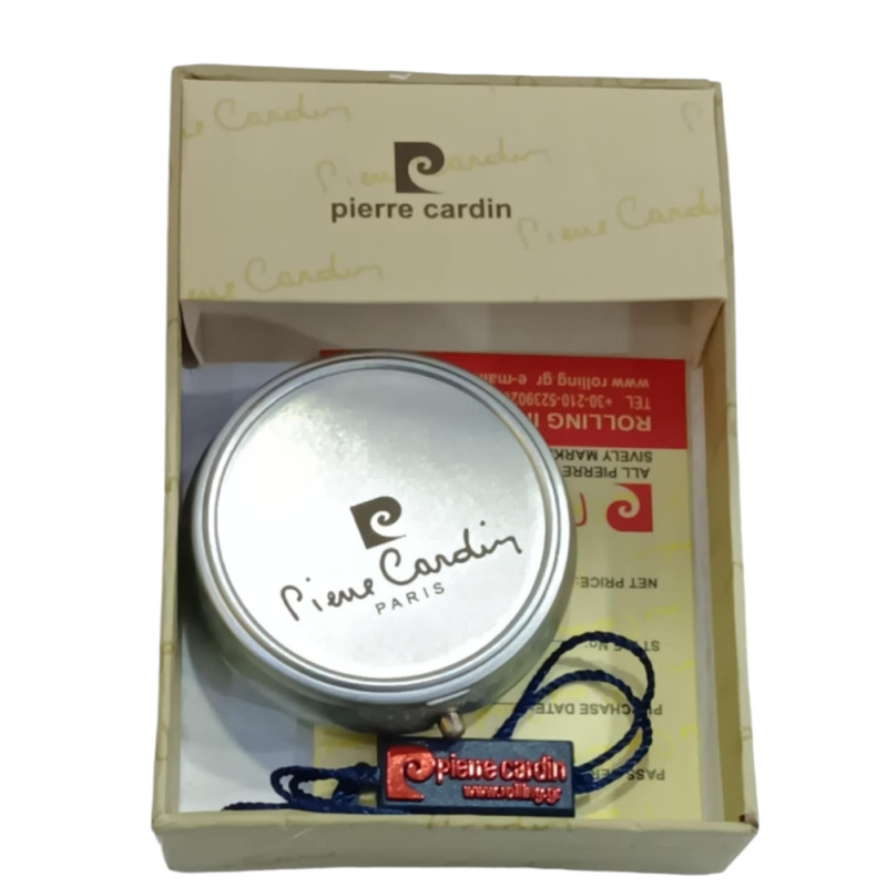 Ατομικο τασακι μεταλλικο PIERRE CARDIN ασημι 5χ5cm 99119-100 - KalliopiSilver