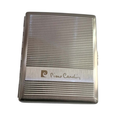 Μεταλλικη ταμπακιερα PIERRE CARDIN ασημι 10χ8x2cm 99200-100