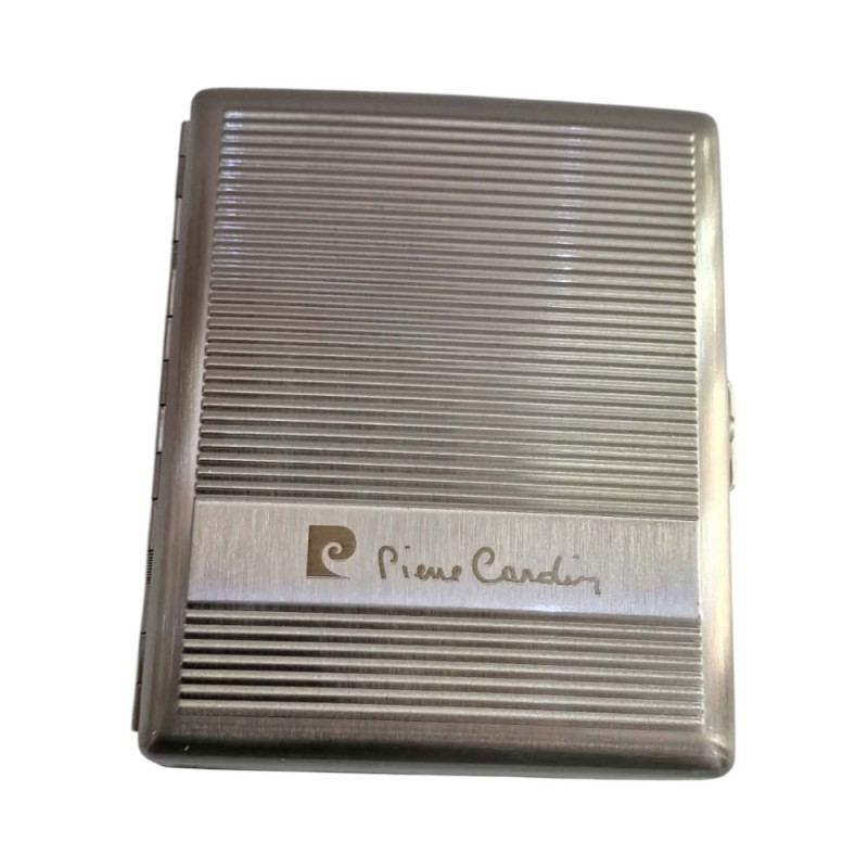 Μεταλλικη ταμπακιερα PIERRE CARDIN ασημι 10χ8x2cm 99200-100