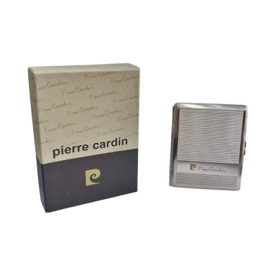 Μεταλλικη ταμπακιερα PIERRE CARDIN ασημι 10χ8x2cm 99200-100