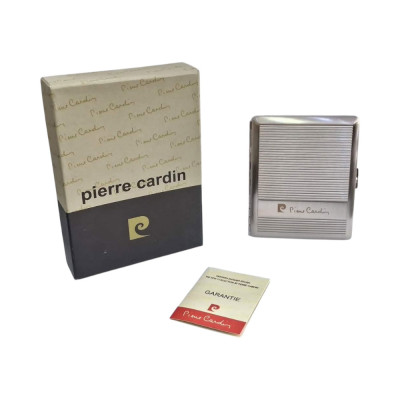 Μεταλλικη ταμπακιερα PIERRE CARDIN ασημι 10χ8x2cm 99200-100