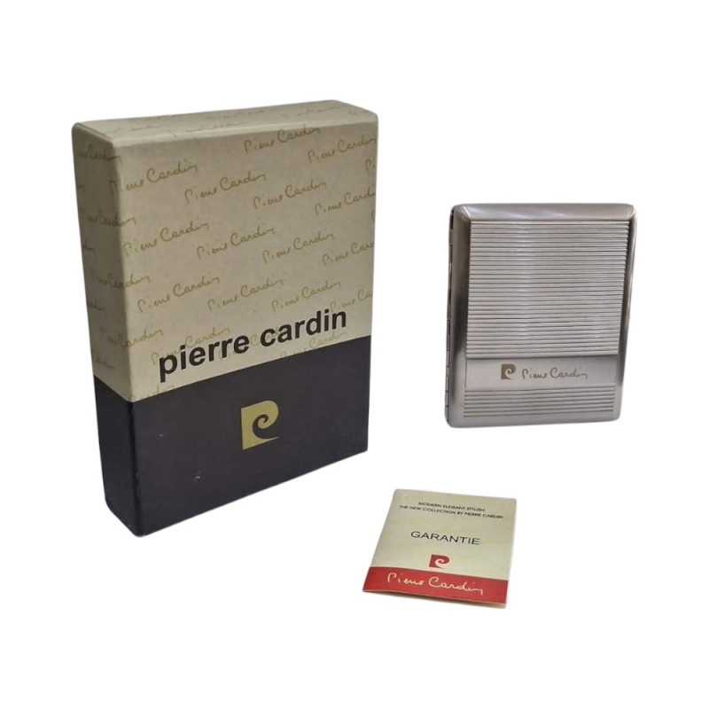 Μεταλλικη ταμπακιερα PIERRE CARDIN ασημι 10χ8x2cm 99200-100