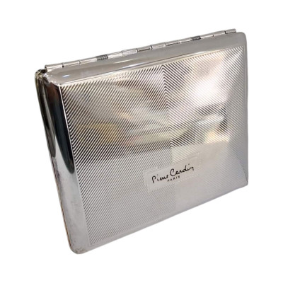 Μεταλλικη ταμπακιερα PIERRE CARDIN ασημι 10χ9x2cm 99200-210 Μεταλλικη ταμπακιερα PIERRE CARDIN ασημι 10χ9x2cm 99200-210