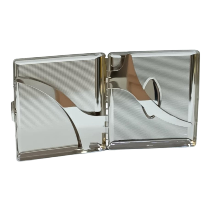 Μεταλλικη ταμπακιερα PIERRE CARDIN ασημι 9χ9x2cm 99200-230 - KalliopiSilver