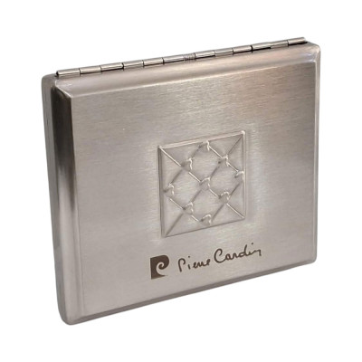 Μεταλλικη ταμπακιερα PIERRE CARDIN ασημι 9χ8x2cm 99202-100 Μεταλλικη ταμπακιερα PIERRE CARDIN ασημι 9χ8x2cm 99202-100
