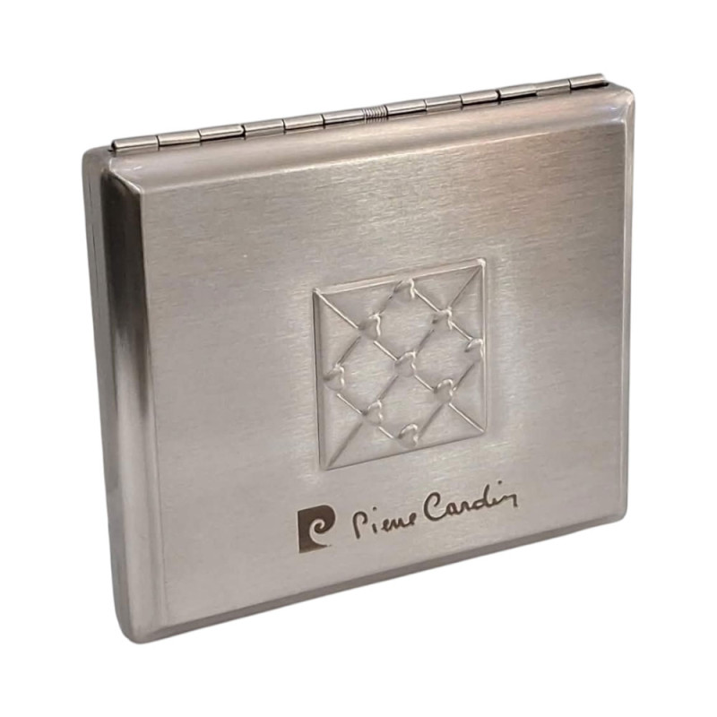 Μεταλλικη ταμπακιερα PIERRE CARDIN ασημι 9χ8x2cm 99202-100 Μεταλλικη ταμπακιερα PIERRE CARDIN ασημι 9χ8x2cm 99202-100